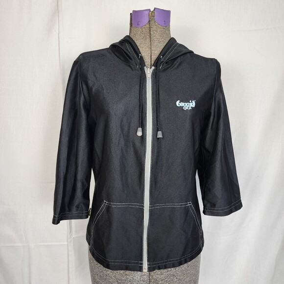 BugGirl RARE Y2K Rave 90s Lightweight Sporty Zip Up Hoodie Size M - Picture 1 of 7
